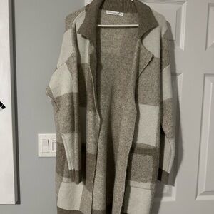 Altar'd State Cream and Brown Cardigan